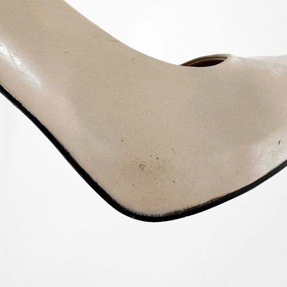 Aldo Nude Black Patent Faux Leather Pointy Toe Stiletto Heel Pump Size 6 - Picture 6 of 7